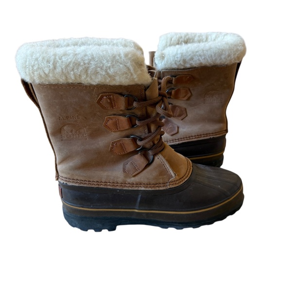 SOREL CARIBOU BOOT WINTER PROOF LACE UP LEATHER UPPER WATERPROOF WOMEN 9 - Picture 4 of 12